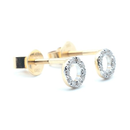 Zlaté náušnice s diamanty kruh