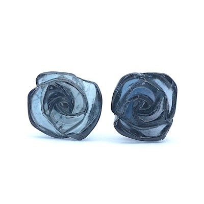 Stříbrné náušnice s turmalínem různé barvy , tvar květina / Jemné a romantické náušnice .